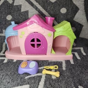 Littlest Pet Shop LPS 2005 Playful Puppies Playset & Food Bowl, Rope Toy, Bone